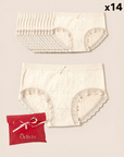 Lot de 14 Culottes Antibactériennes - Beige - XS (34 - 36) Orlivia