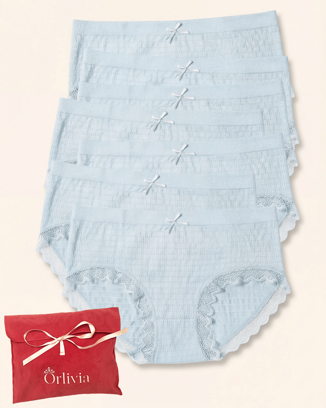 Lot de 7 Culottes Antibactériennes - Bleu - XS (34 - 36) Orlivia