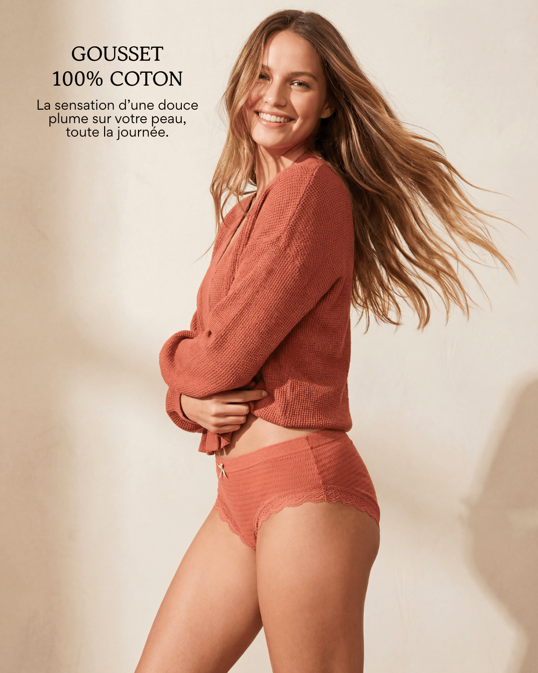 Lot de 7 Culottes Antibactériennes - Orange - XS (34 - 36) Orlivia