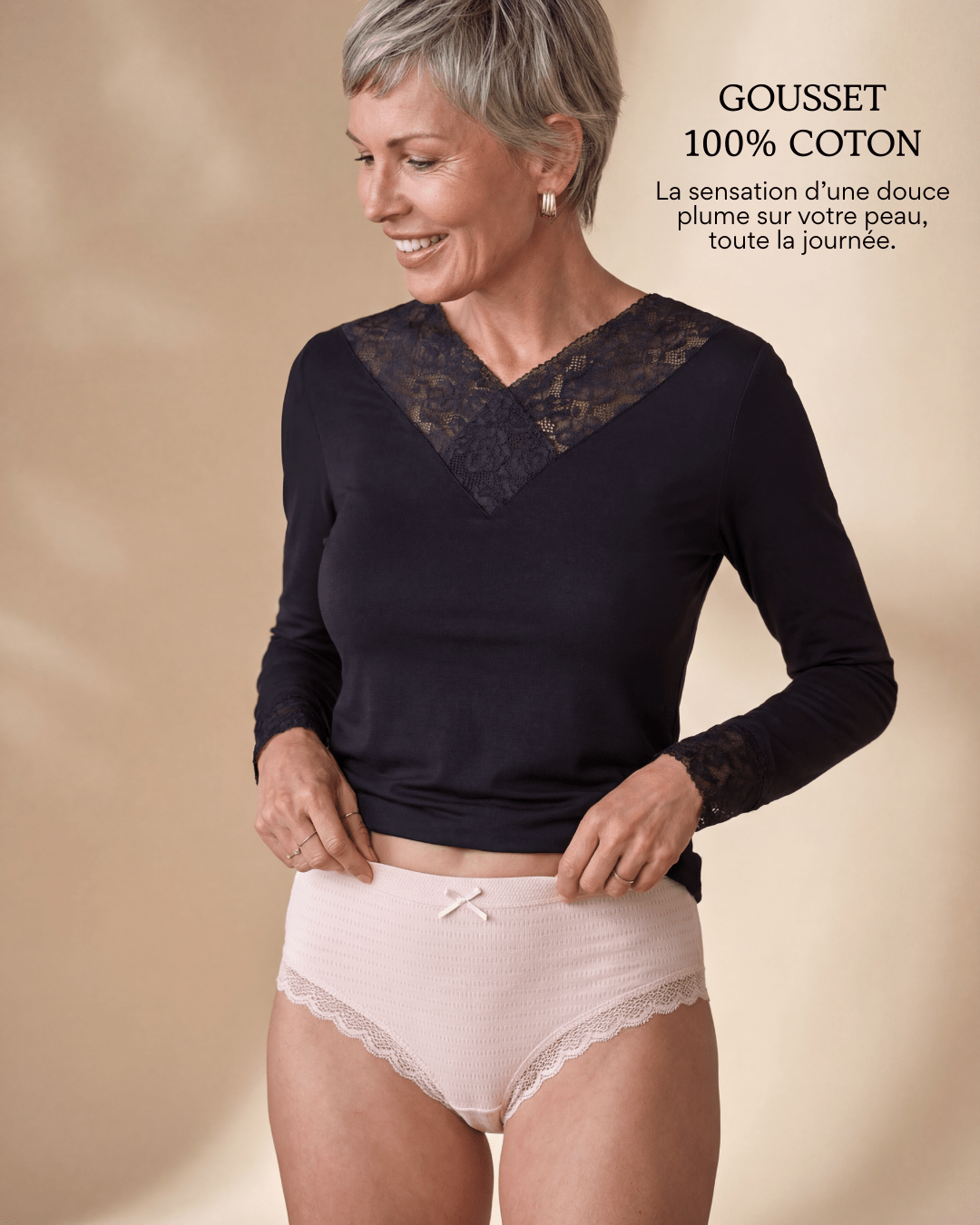 Lot de 7 Culottes Antibactériennes - Rose - XS (34 - 36) Orlivia